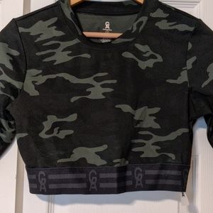 Good American Camo Icon Crop Top